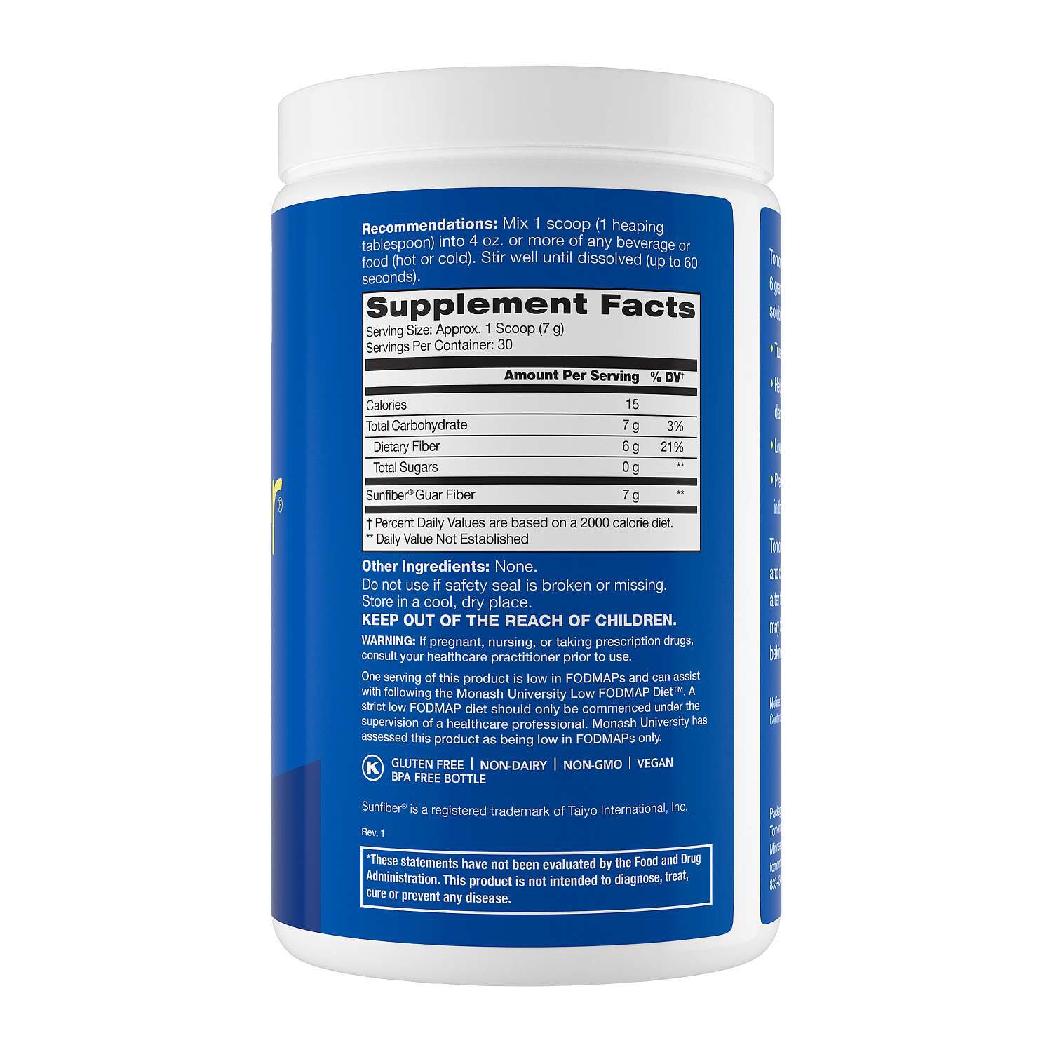 SunFiber&reg; - 0.46 lb. (30 Servings)